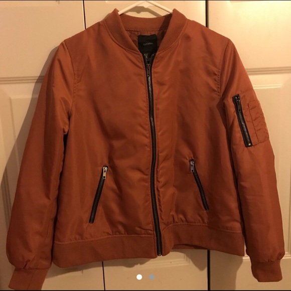 Burnt Orange Bomber Jacket 
